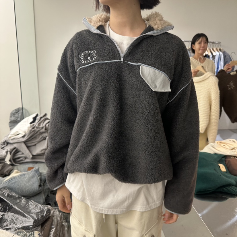 VAULT韓國代購㊣女士新品休閑人氣25秋冬真品職業衛衣連帽衫VAULT衛衣圖色3