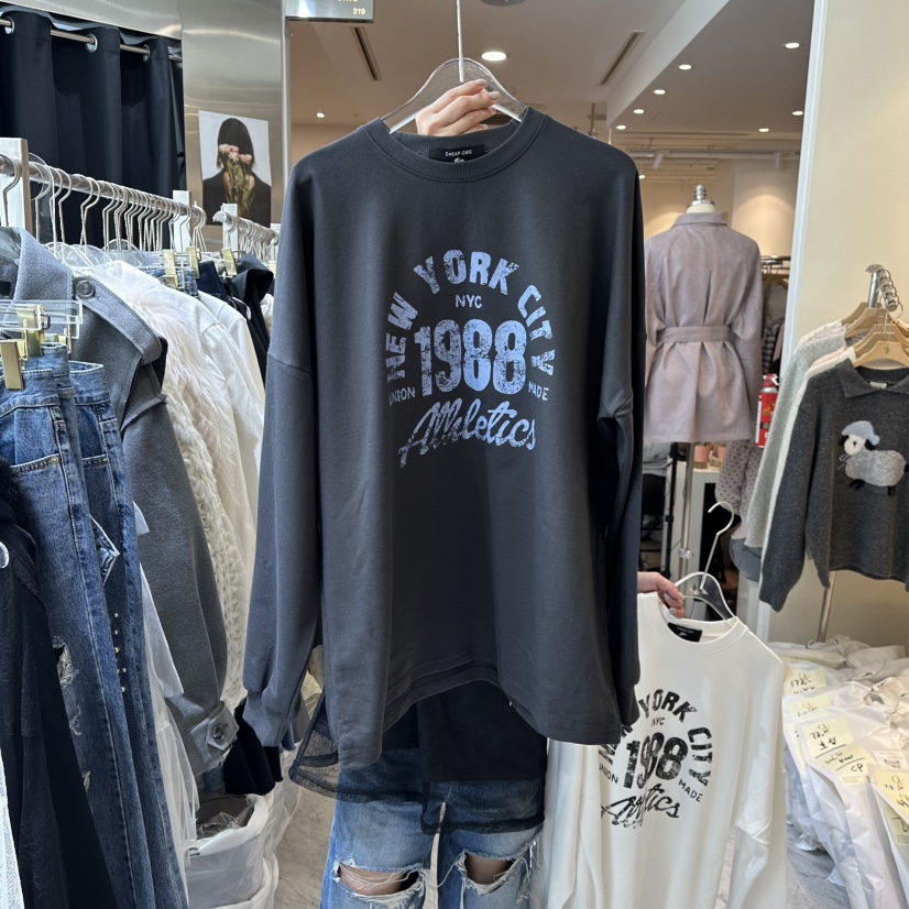 CHEAP-CHIC東大門㊣代購女裝新品人氣25秋冬熱賣推薦長袖T恤CHEAP-CHIC/CHARLES THE SECOND長袖T恤圖色2