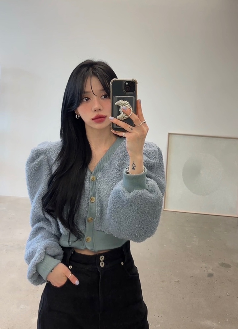 AMUSE SEOUL東大門㊣代購女裝新款休閑職業人氣針織衫開衫AMUSE SEOUL針織衫