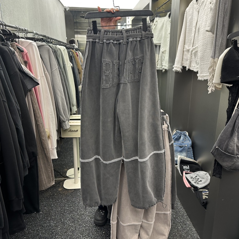 NUEUN東大門㊣代購女士新品人氣時尚熱賣職業休閑褲加絨抓絨NUEUN/SEEOT休閑褲