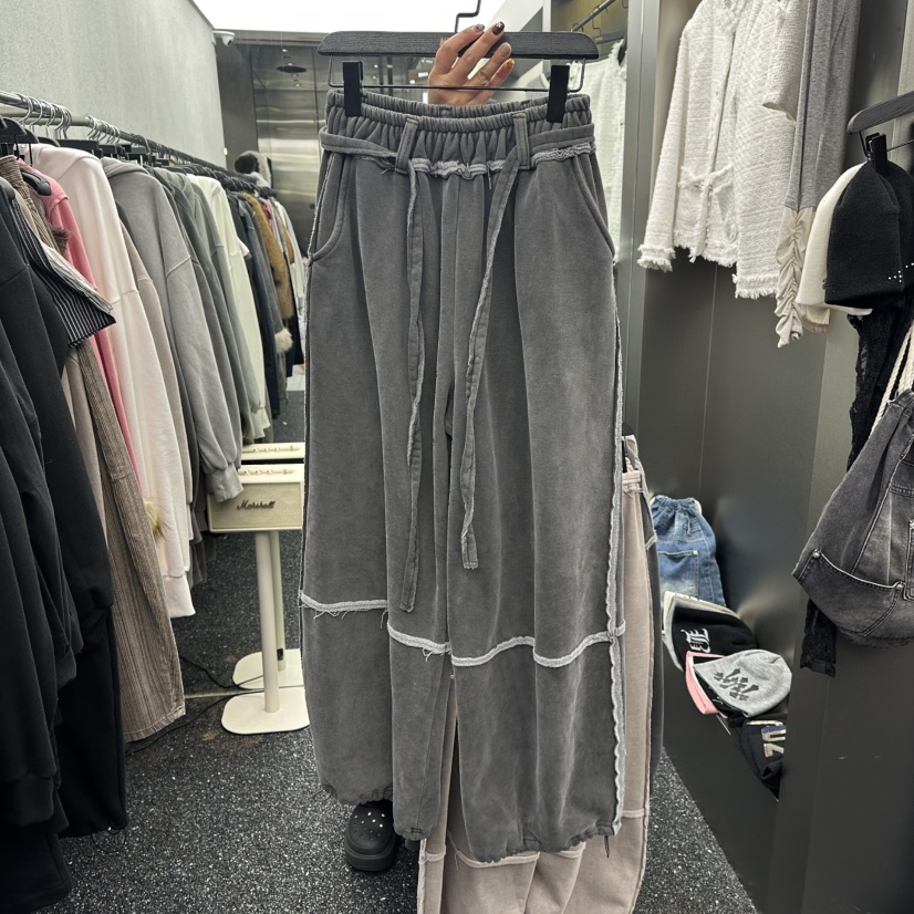 NUEUN東大門㊣代購女士新品人氣時尚熱賣職業休閑褲加絨抓絨NUEUN/SEEOT休閑褲圖色2