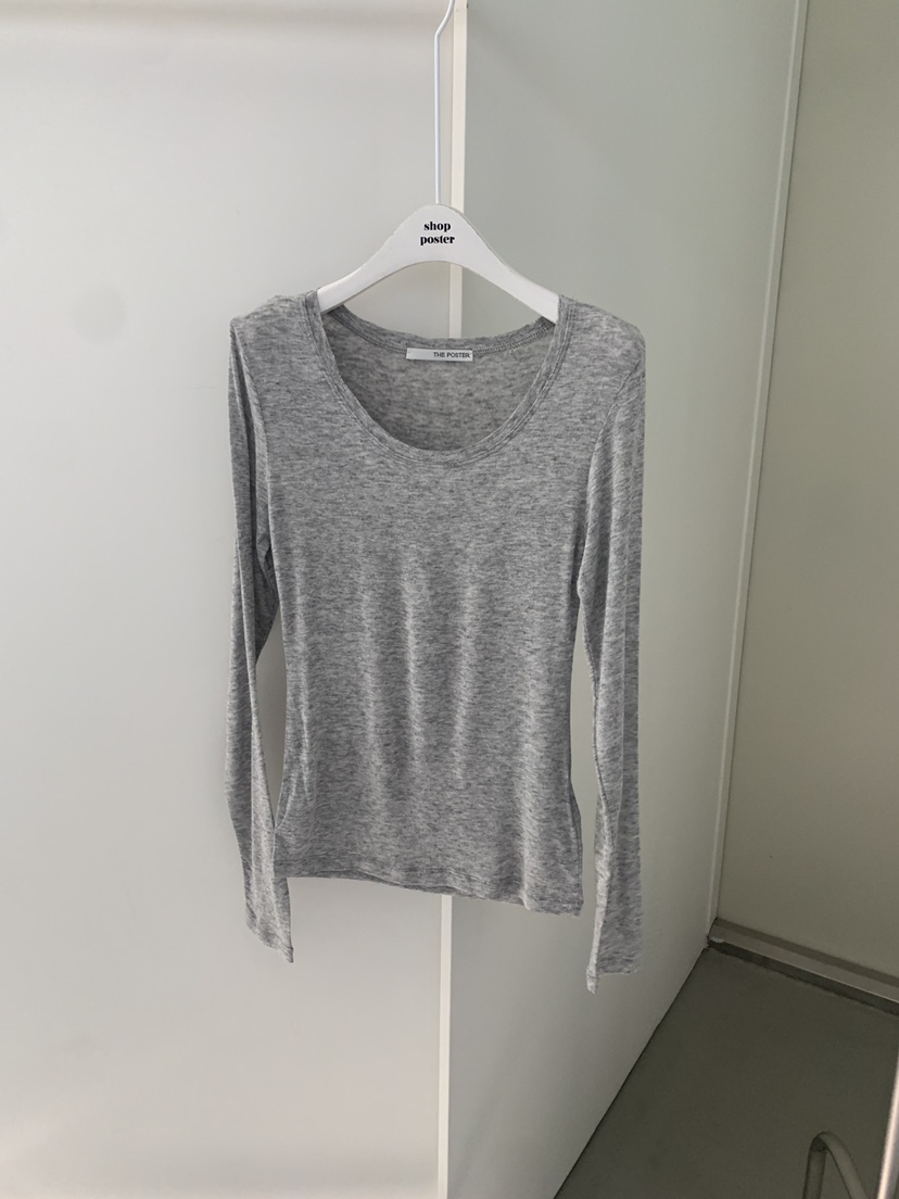SHOP POSTER韓國代購㊣女士新款職業休閑熱賣長袖T恤粗羊毛SHOP_POSTER長袖T恤圖色3