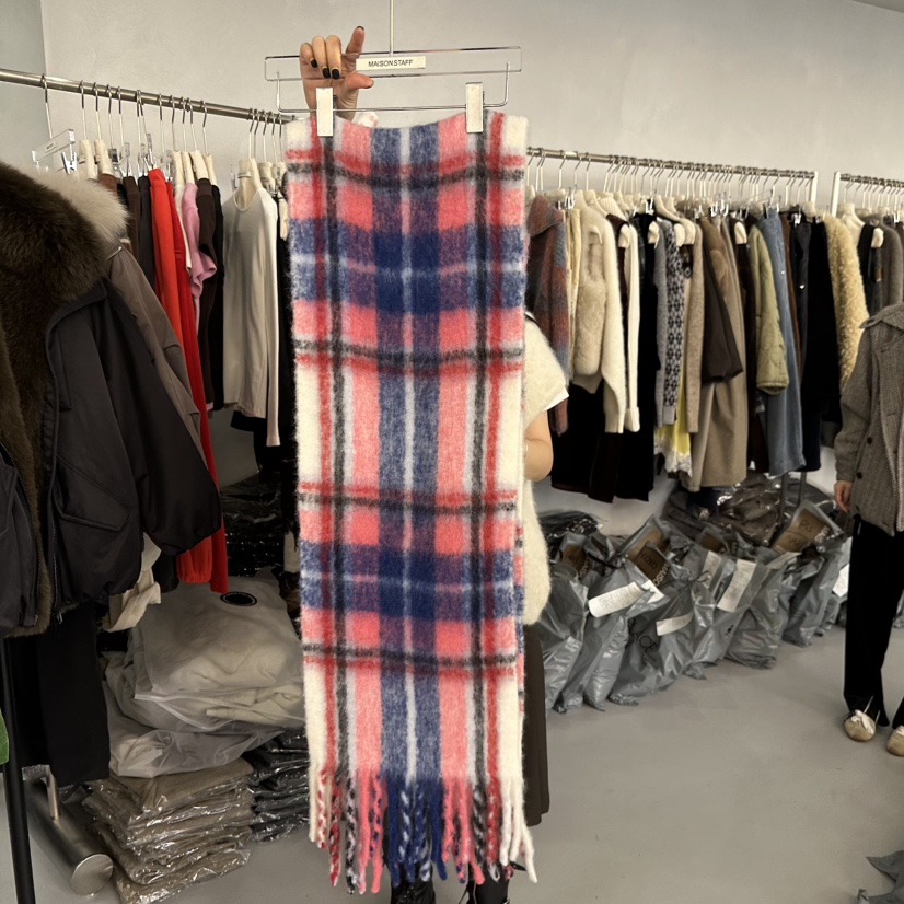 DOUBLE STANDARD/LE SMOKING/MAISONSTAFF韓國代購㊣女士新款25秋冬圍巾披肩MAISONSTAFF圍巾/披肩圖色1