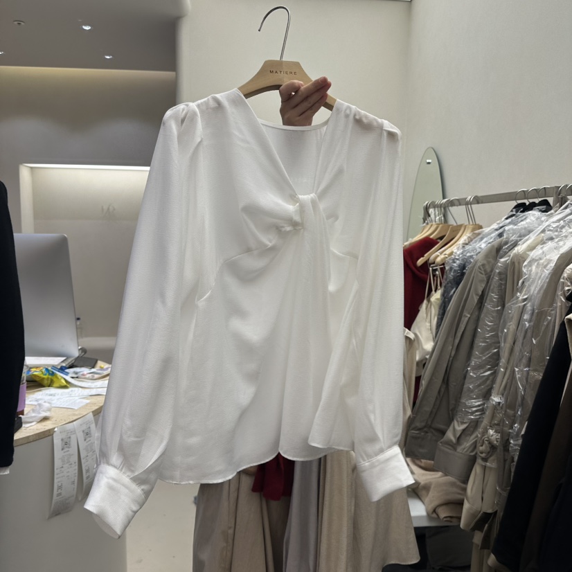 MATIERE東大門㊣直郵女士新品人氣職業休閑時尚25秋冬襯衫蕾絲衫MATIERE襯衫/蕾絲衫圖色1