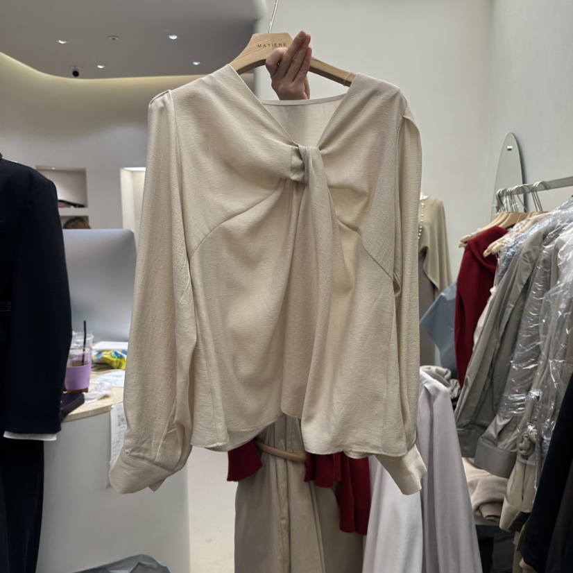 MATIERE東大門㊣直郵女士新品人氣職業休閑時尚25秋冬襯衫蕾絲衫MATIERE襯衫/蕾絲衫圖色2