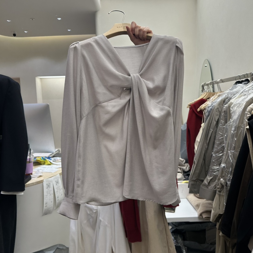 MATIERE東大門㊣直郵女士新品人氣職業休閑時尚25秋冬襯衫蕾絲衫MATIERE襯衫/蕾絲衫圖色3