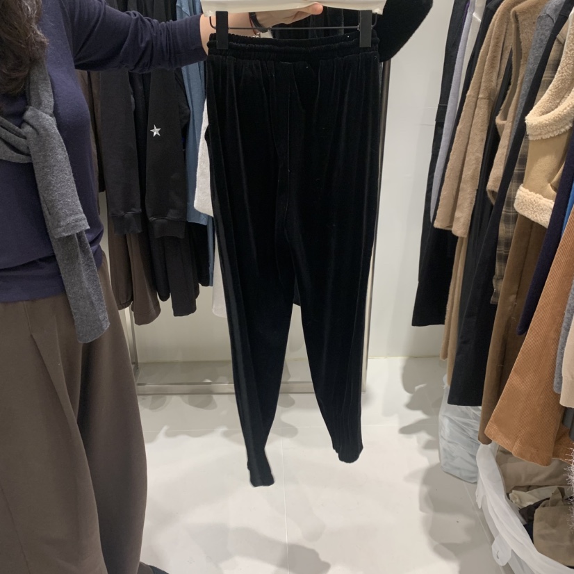 JANIE/NIA韓國直郵㊣女士新款熱賣休閑職業25秋冬休閑褲天鵝絨JANIE/NIA休閑褲