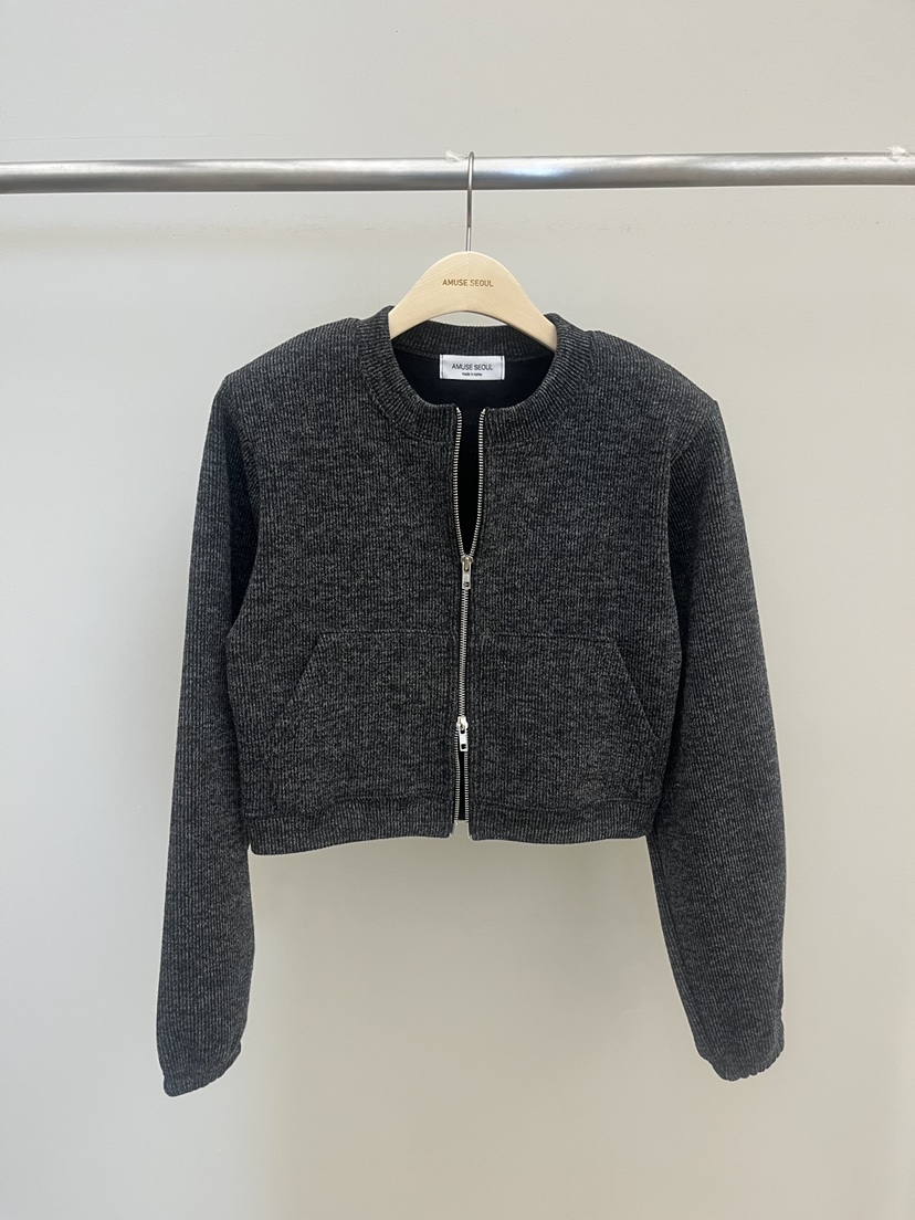 AMUSE SEOUL韓國代購㊣女裝新品人氣25秋冬職業真品衛衣拉鏈AMUSE SEOUL衛衣圖色3