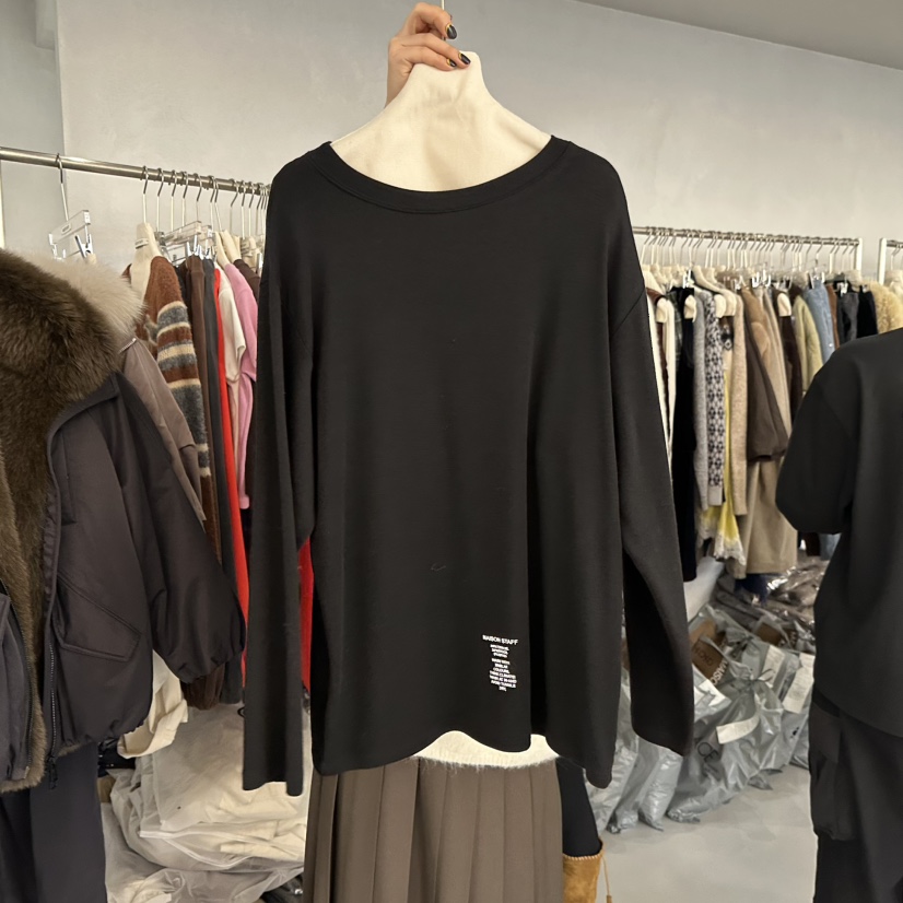 DOUBLE STANDARD/LE SMOKING/MAISONSTAFF東大門㊣直郵女士新品時尚長袖T恤MAISONSTAFF長袖T恤