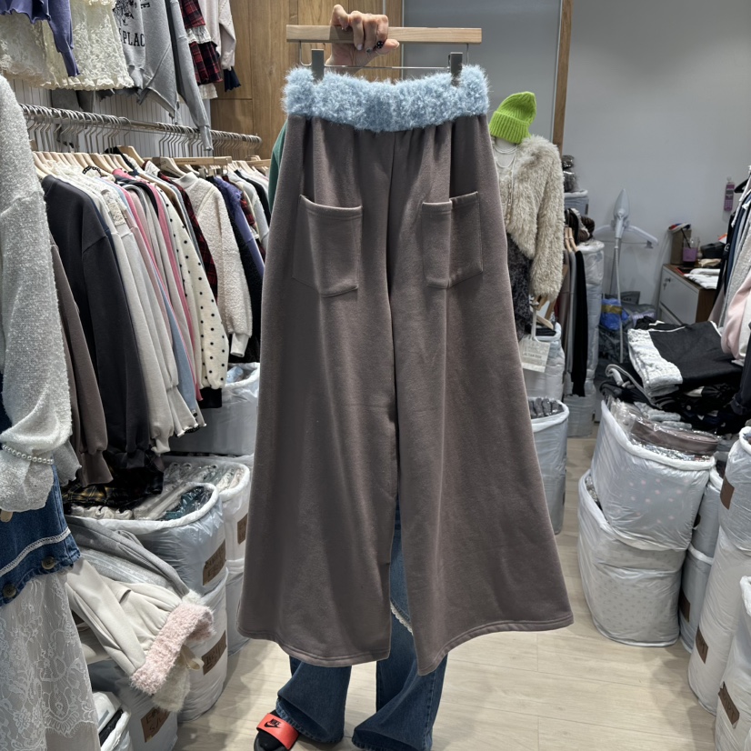 MARI CO韓國直郵㊣女裝新款時尚人氣真品25秋冬休閑褲加絨MARI CO休閑褲