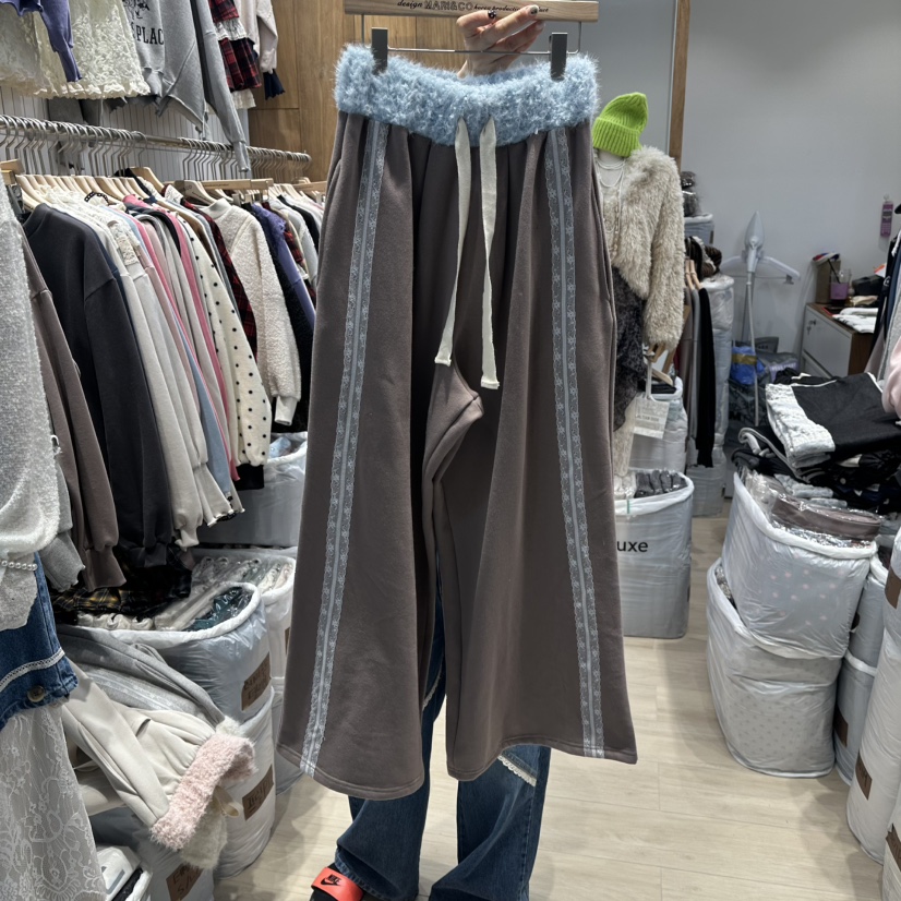 MARI CO韓國直郵㊣女裝新款時尚人氣真品25秋冬休閑褲加絨MARI CO休閑褲圖色1