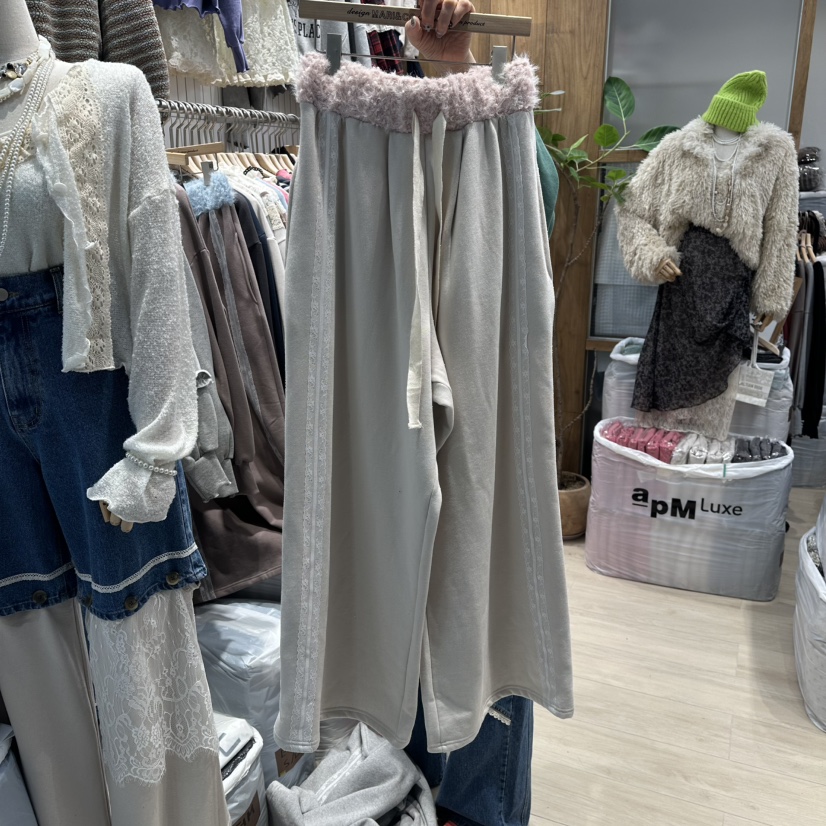 MARI CO韓國直郵㊣女裝新款時尚人氣真品25秋冬休閑褲加絨MARI CO休閑褲圖色2