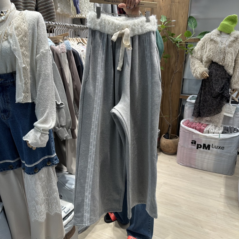 MARI CO韓國直郵㊣女裝新款時尚人氣真品25秋冬休閑褲加絨MARI CO休閑褲圖色3