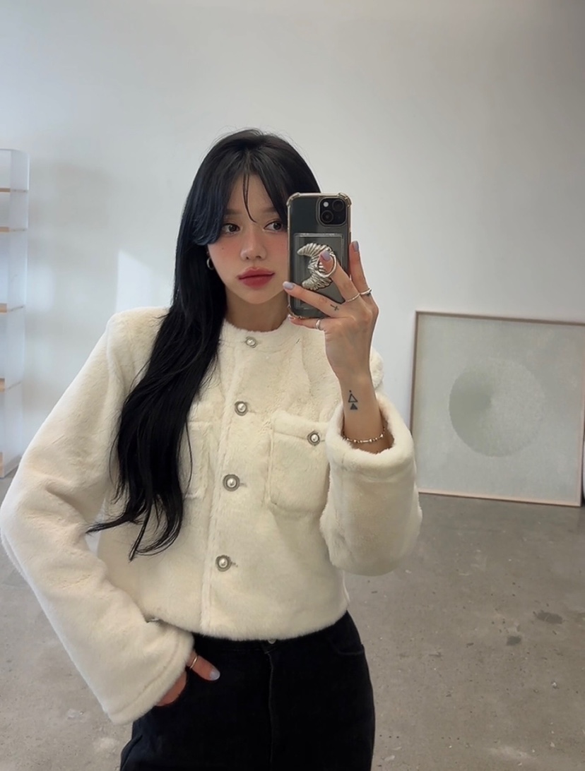 AMUSE SEOUL東大門㊣直郵女士新款熱賣真品25秋冬休閑夾克AMUSE SEOUL夾克