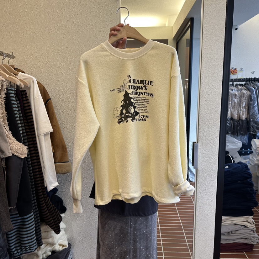 CHOI-L東大門㊣代購女裝新品25秋冬熱賣推薦衛衣史努比加絨CHOI衛衣圖色1