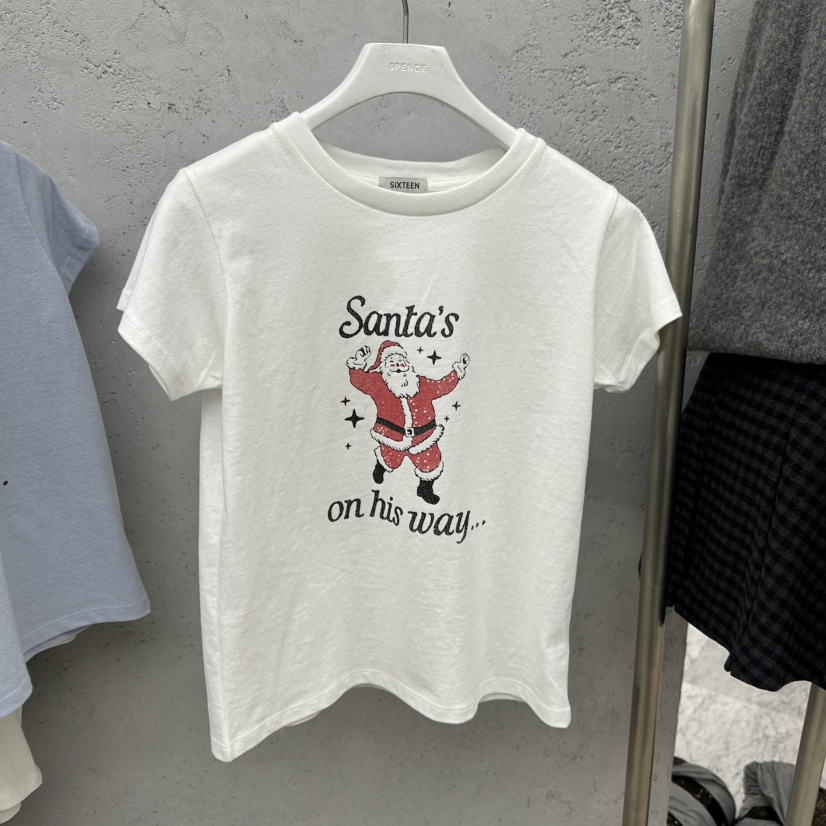 SIXTEEN東大門㊣代購女裝新款25秋冬職業休閑推薦熱賣人氣T恤SIXTEENT恤圖色1