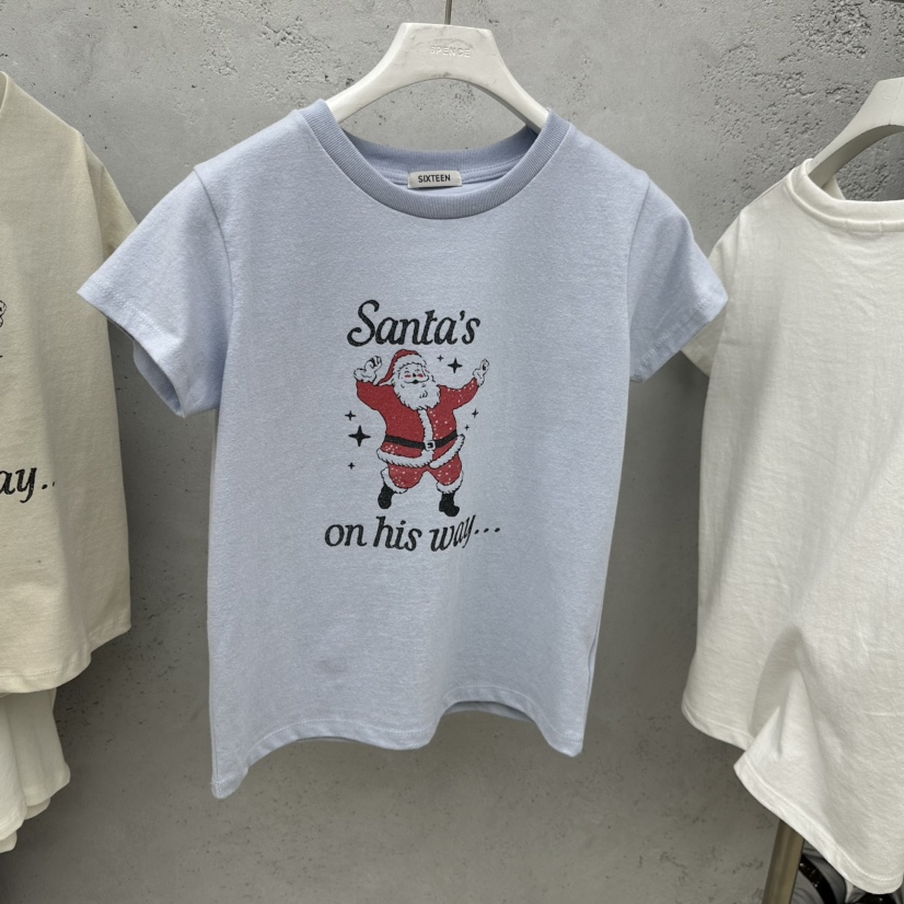 SIXTEEN東大門㊣代購女裝新款25秋冬職業休閑推薦熱賣人氣T恤SIXTEENT恤圖色2