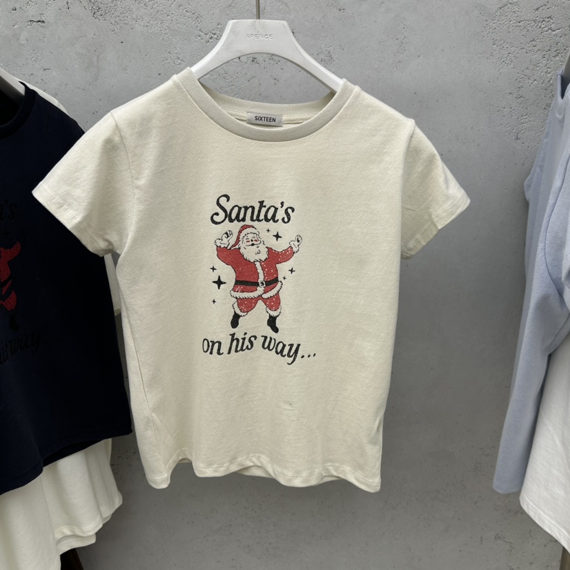 SIXTEEN東大門㊣代購女裝新款25秋冬職業休閑推薦熱賣人氣T恤SIXTEENT恤圖色3