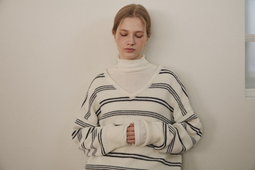 B_GARDER東大門㊣實拍女士新品時尚真品熱賣休閑25秋冬針織衫V領B.GARDER針織衫