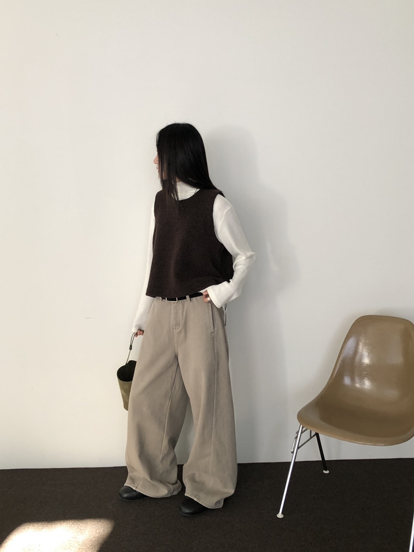 B_GARDER東大門㊣直郵女士新品職業時尚真品熱賣休閑褲羊毛B.GARDER休閑褲