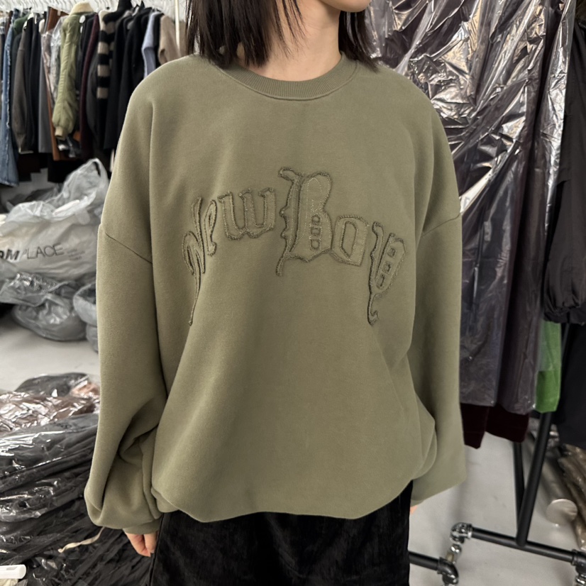 DOUBLE STANDARD/LE SMOKING/MAISONSTAFF韓國代購㊣女士新品25秋冬衛衣加絨MAISONSTAFF衛衣圖色2