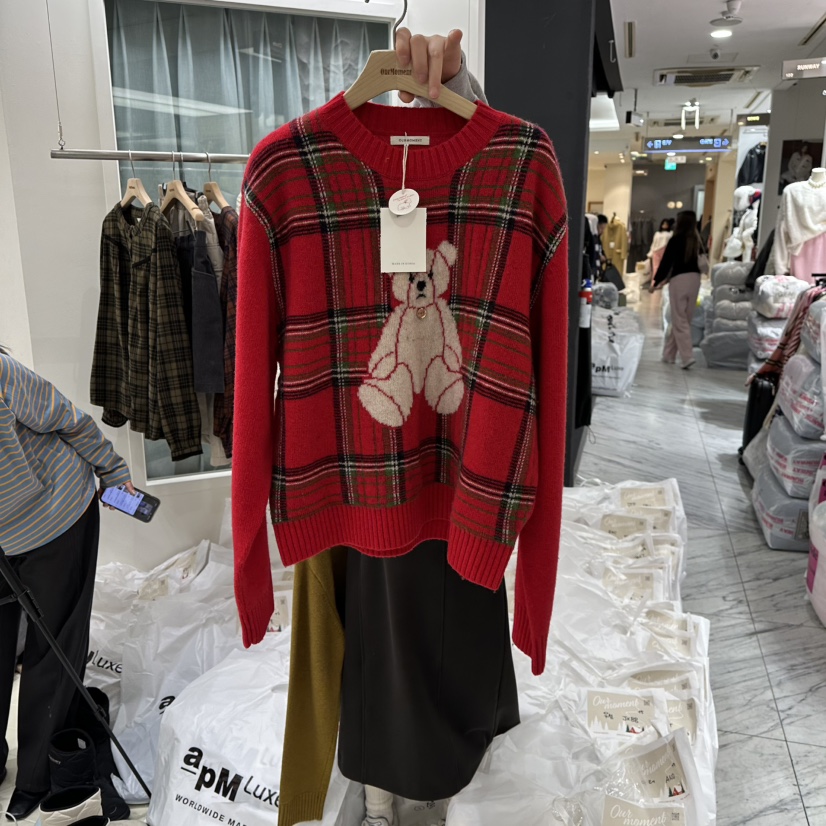 OURMOMENT東大門㊣代購女士新款真品時尚休閑熱賣職業25秋冬毛衣OURMOMENT毛衣圖色2