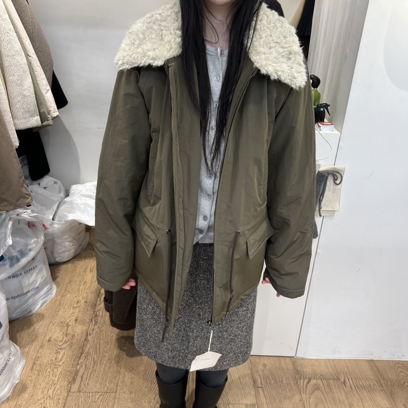 JINSIM韓國直郵㊣女士新品25秋冬時尚真品人氣熱賣職業夾克棉JINSIM夾克圖色1