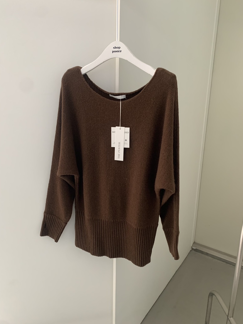 SHOP POSTER東大門㊣實拍女士新款人氣25秋冬時尚針織衫披肩SHOP_POSTER針織衫圖色2