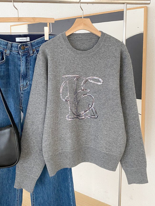 I BLLE韓國直郵㊣女裝新品真品25秋冬熱賣職業推薦人氣針織衫I BLLE針織衫圖色2