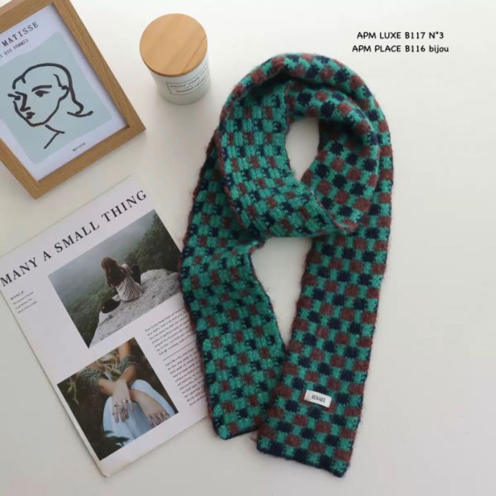 N3韓國直郵㊣女士新品25秋冬時尚休閑人氣真品推薦圍巾披肩N3圍巾/披肩圖色2