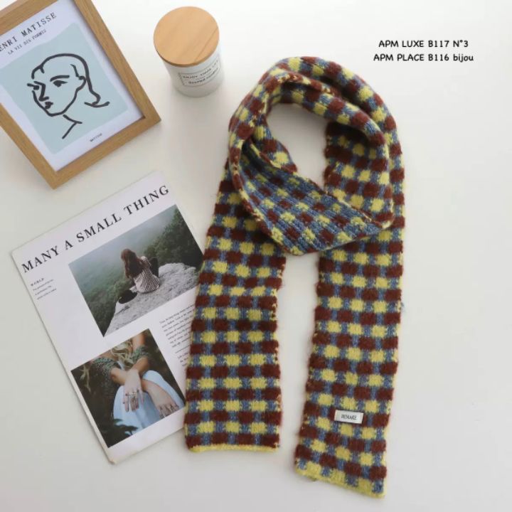 N3韓國直郵㊣女士新品25秋冬時尚休閑人氣真品推薦圍巾披肩N3圍巾/披肩圖色7