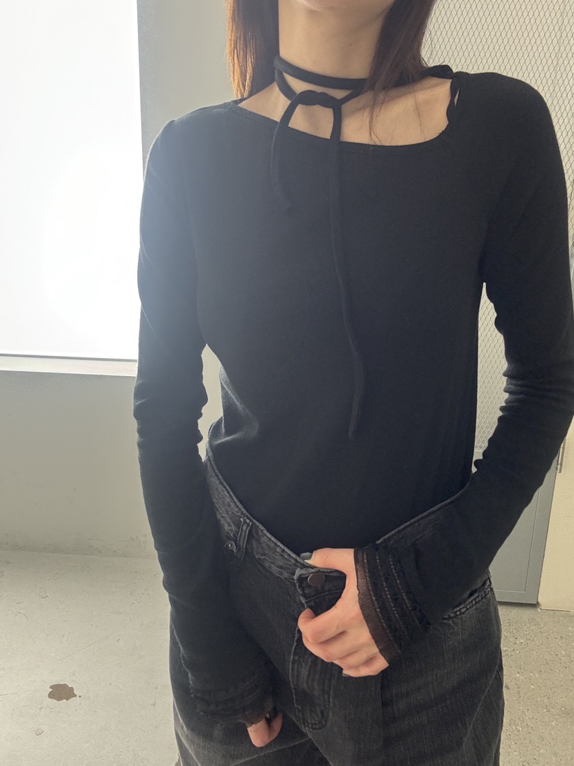 FRANC—L韓國代購㊣女裝新款熱賣人氣時尚真品休閑長袖T恤羊毛FRANC長袖T恤