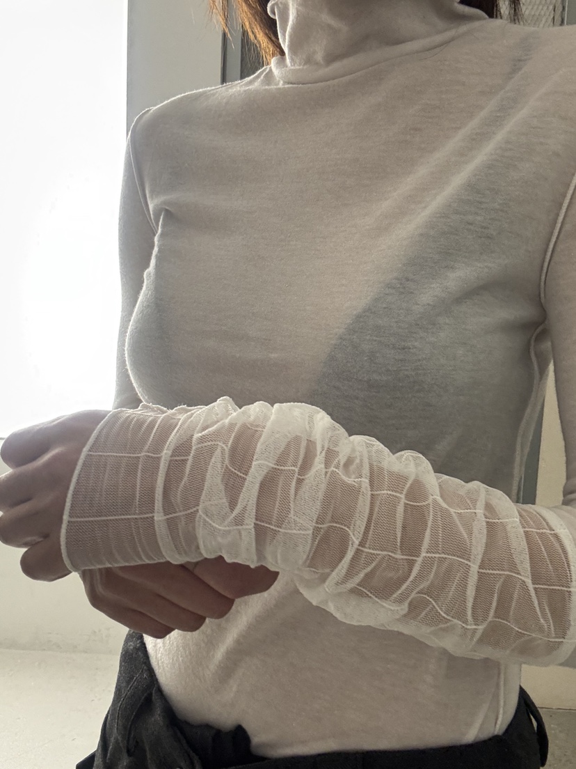 FRANC—L韓國代購㊣女士新品真品熱賣25秋冬休閑長袖T恤透明FRANC長袖T恤