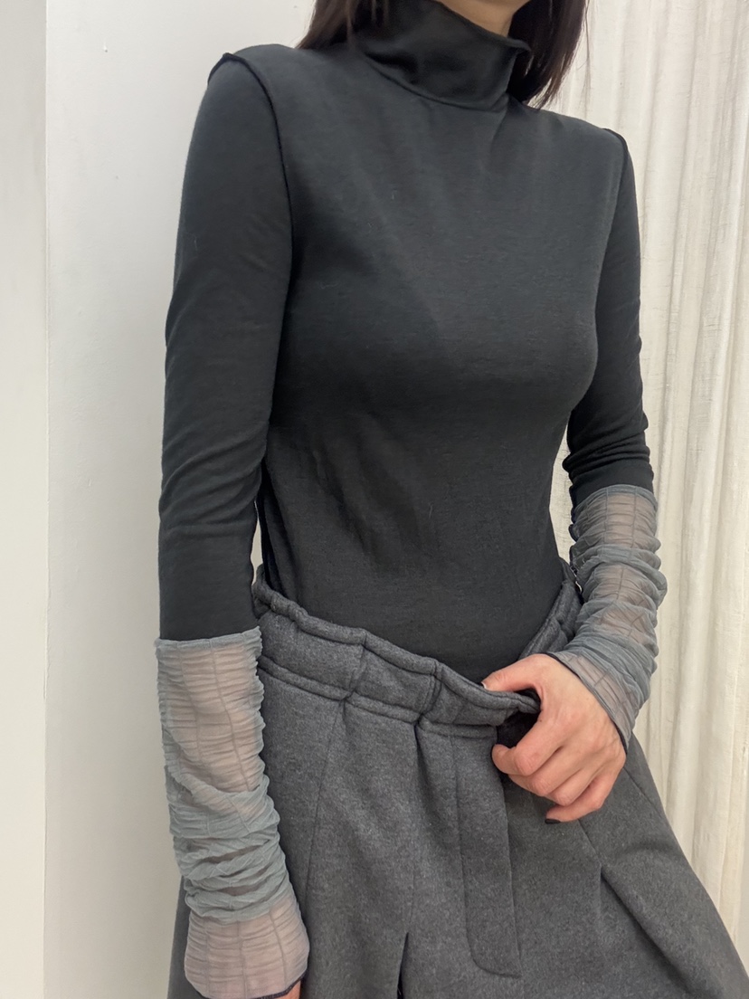 FRANC—L韓國代購㊣女士新品真品熱賣25秋冬休閑長袖T恤透明FRANC長袖T恤