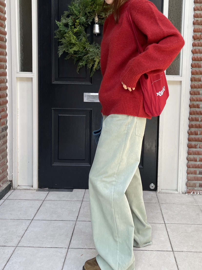 WATER/RIVER東大門㊣實拍女裝新品25秋冬推薦休閑褲燈芯絨WATER/RIVER休閑褲