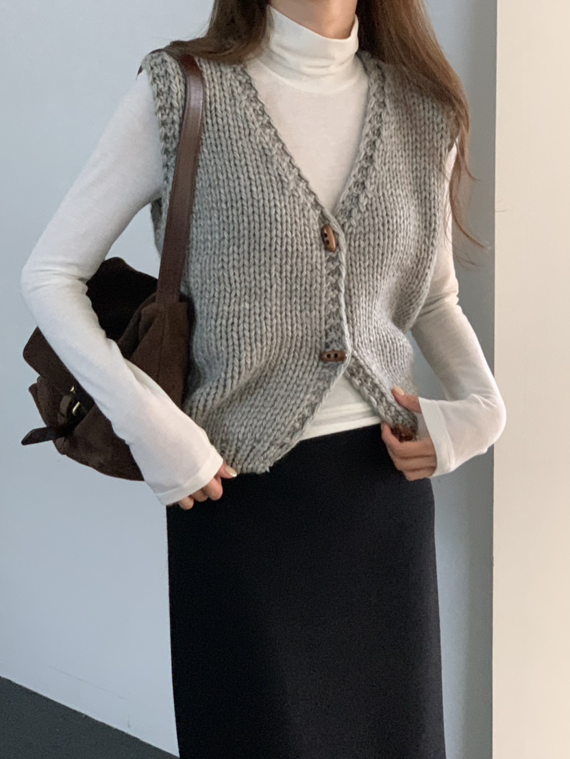 NOTICE韓國代購㊣女裝新品職業25秋冬熱賣時尚休閑真品馬甲NOTICE馬甲