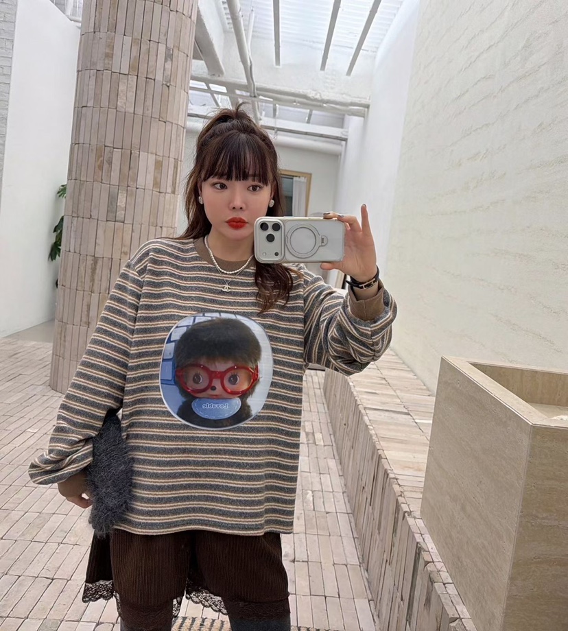 LOVABLE韓國直郵㊣女士新款推薦25秋冬時尚真品職業長袖T恤LOVABLE長袖T恤