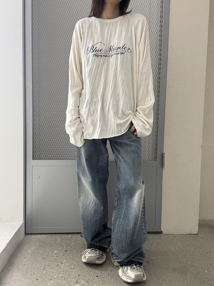 FRANC—L東大門㊣實拍女士新款25秋冬人氣真品時尚長袖T恤褶皺FRANC長袖T恤