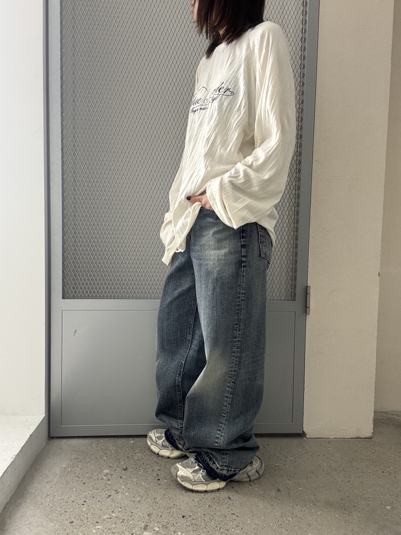 FRANC—L東大門㊣實拍女士新款25秋冬人氣真品時尚長袖T恤褶皺FRANC長袖T恤