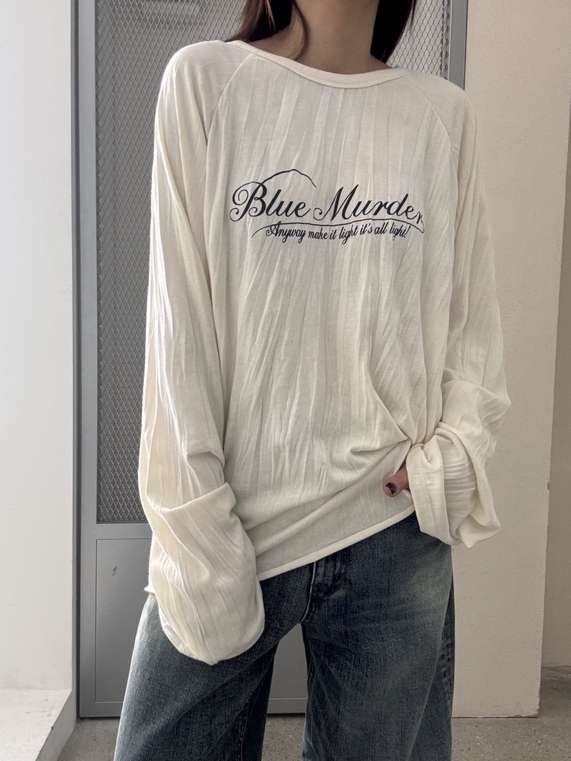 FRANC—L東大門㊣實拍女士新款25秋冬人氣真品時尚長袖T恤褶皺FRANC長袖T恤