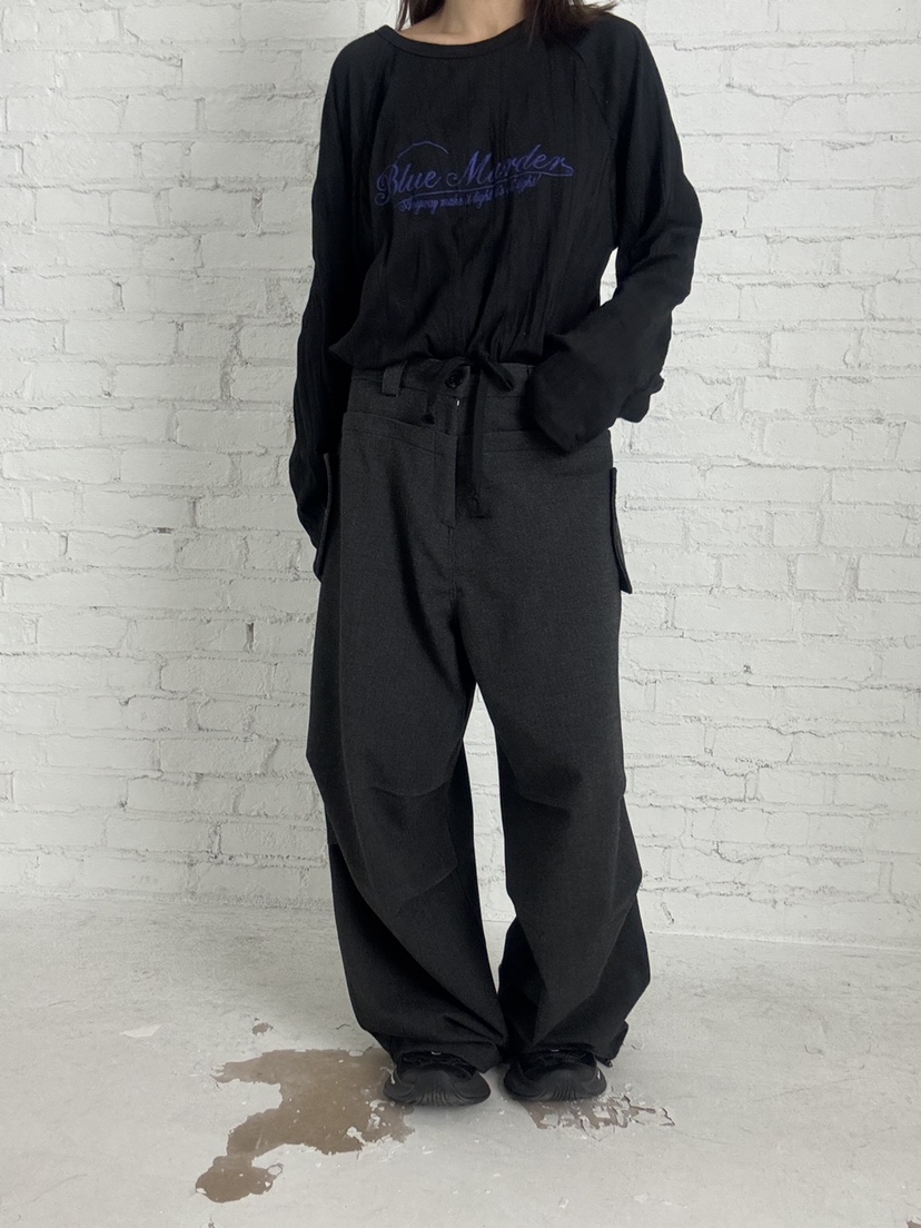 FRANC—L東大門㊣實拍女士新款25秋冬人氣真品時尚長袖T恤褶皺FRANC長袖T恤