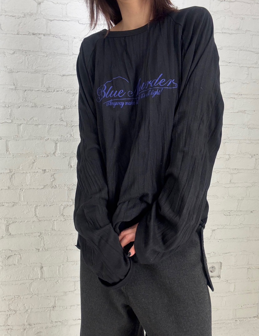 FRANC—L東大門㊣實拍女士新款25秋冬人氣真品時尚長袖T恤褶皺FRANC長袖T恤圖色2