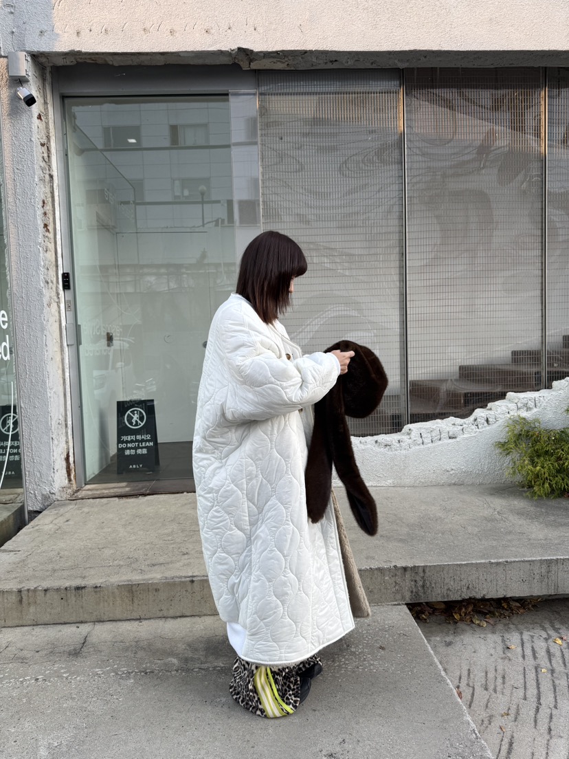 FRANC—L東大門㊣代購女士新品熱賣25秋冬中長款大衣兩面穿FRANC中長款大衣