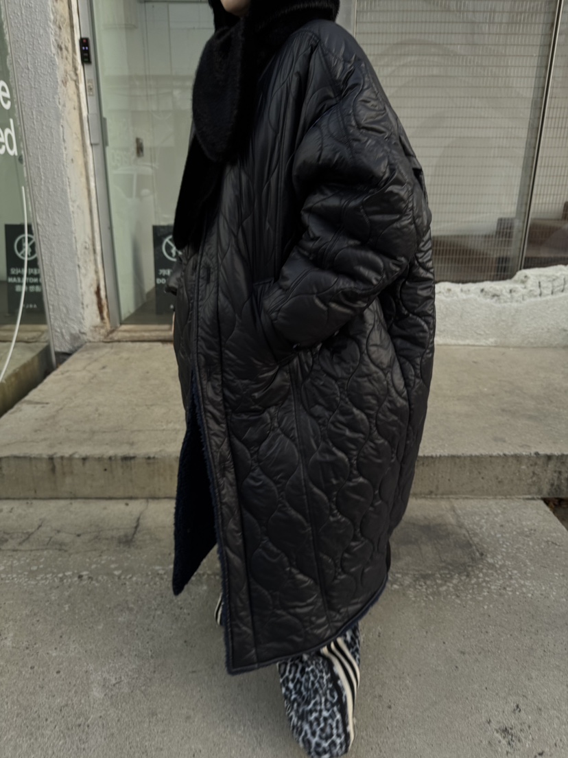 FRANC—L東大門㊣代購女士新品熱賣25秋冬中長款大衣兩面穿FRANC中長款大衣