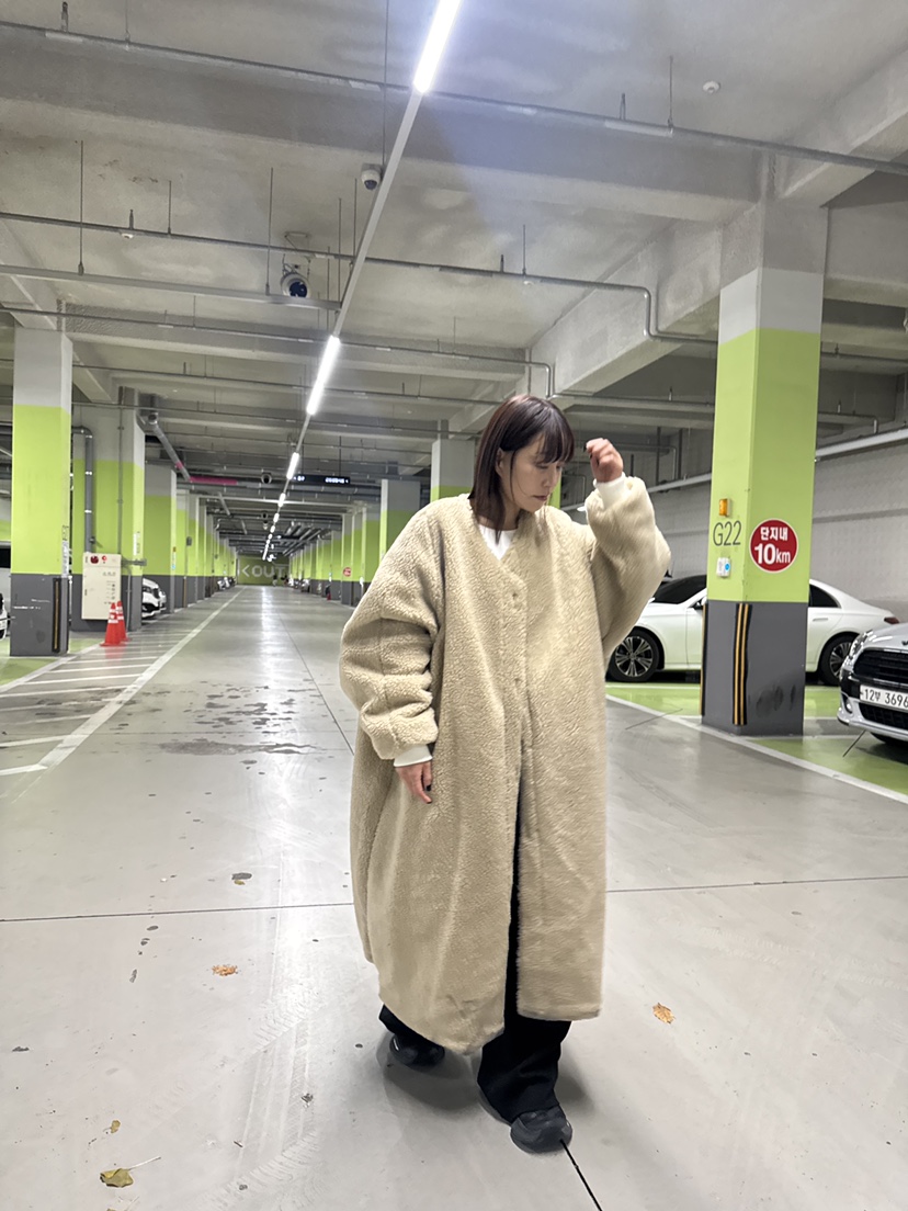 FRANC—L東大門㊣代購女士新品熱賣25秋冬中長款大衣兩面穿FRANC中長款大衣