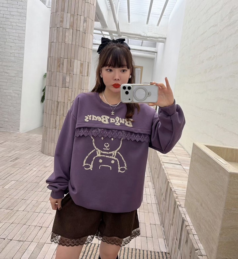 LOVABLE東大門㊣代購女裝新品熱賣休閑時尚真品25秋冬職業衛衣LOVABLE衛衣