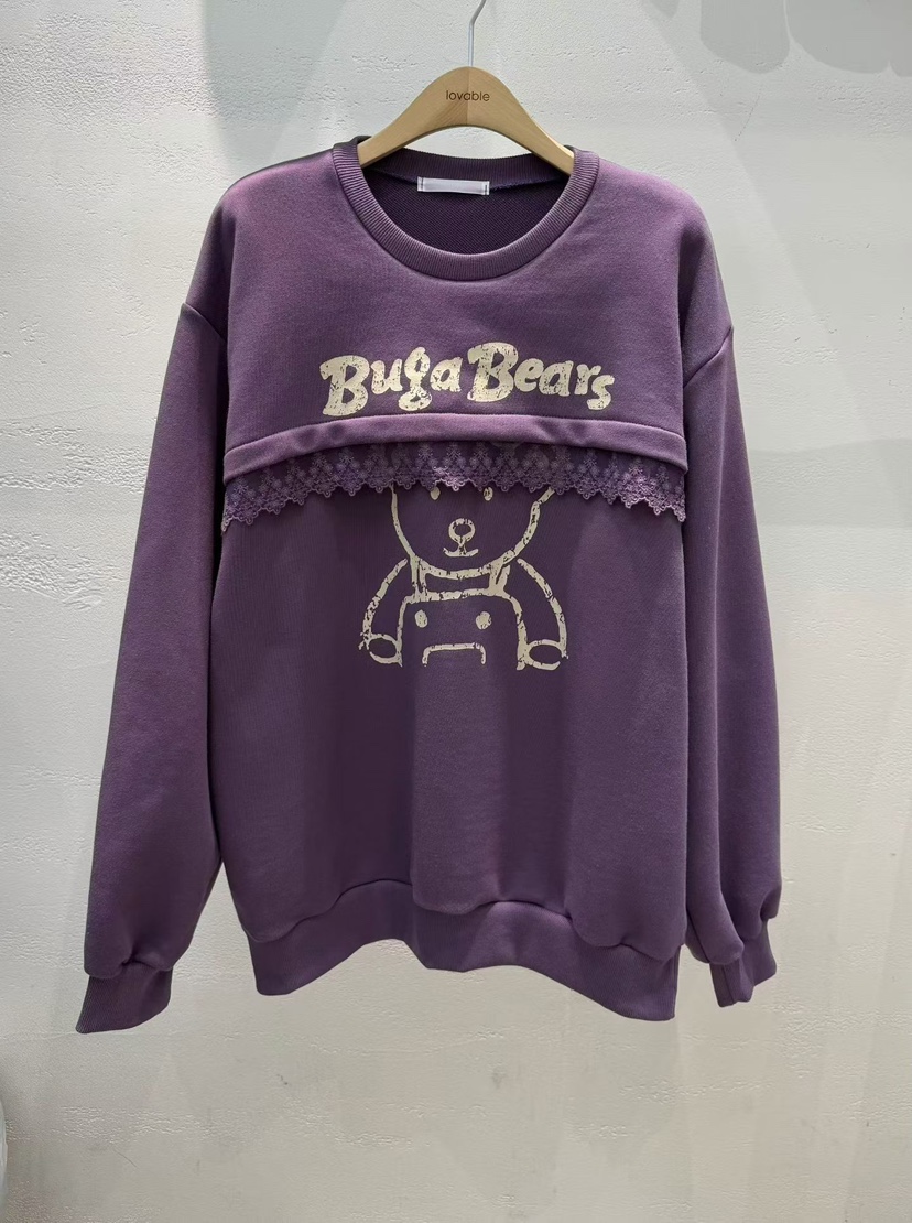 LOVABLE東大門㊣代購女裝新品熱賣休閑時尚真品25秋冬職業衛衣LOVABLE衛衣圖色1