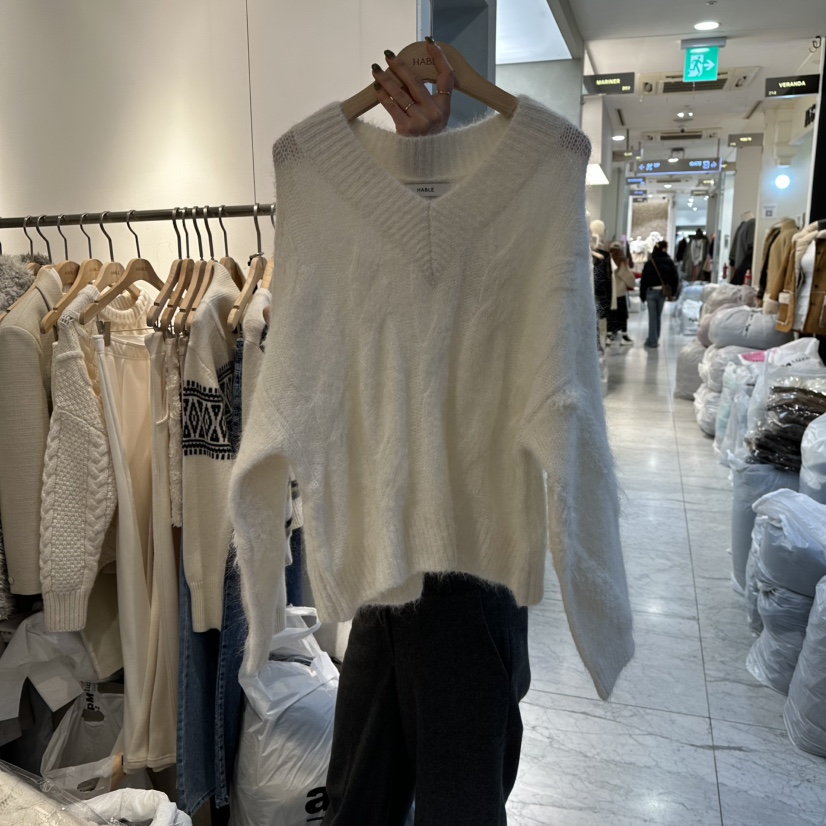HABLE東大門㊣直郵女士新品推薦真品25秋冬休閑時尚人氣針織衫HABLE針織衫圖色1