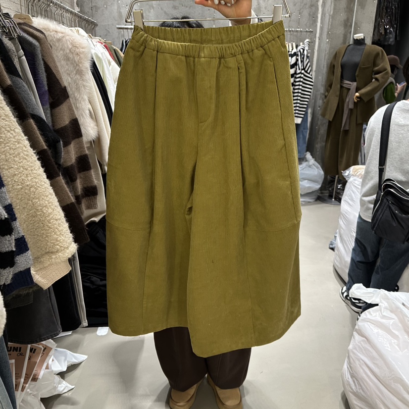 JUNI韓國代購㊣女裝新品25秋冬職業休閑人氣推薦休閑褲加絨my juni休閑褲圖色2