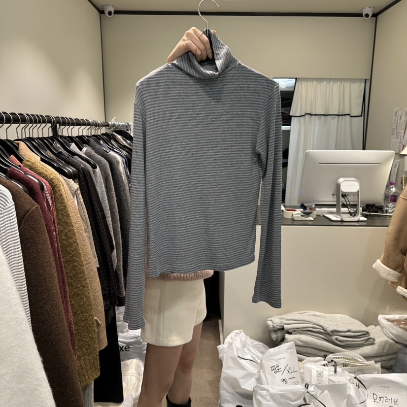 RE STOCK東大門㊣直郵女裝新品職業人氣推薦時尚真品長袖T恤RE STOCK長袖T恤圖色2